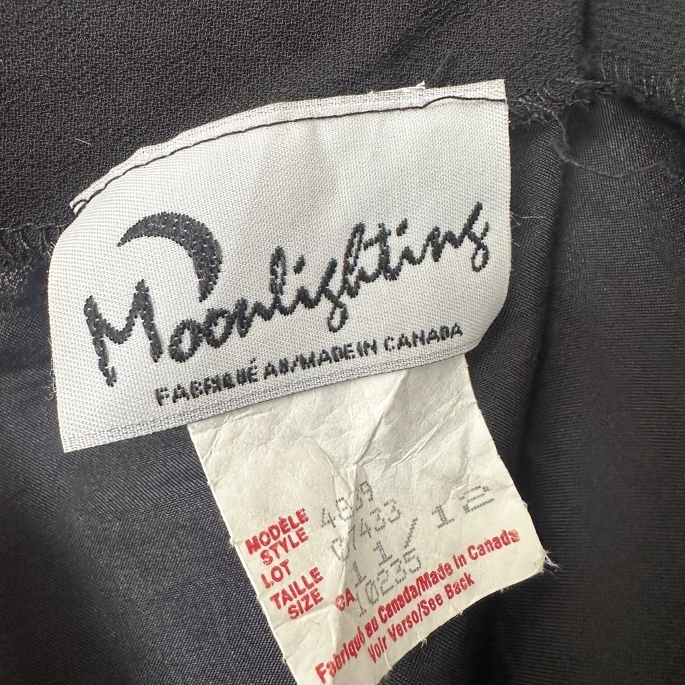 Vintage “Moonlighting”Black Straight Leg Dress Pants - Size 11/12 - Picture 4 of 9